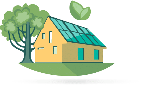 maison qui produit de l'energie solaire